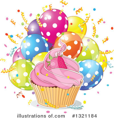 Royalty-Free (RF) Cupcake Clipart Illustration by Pushkin - Stock Sample #1321184