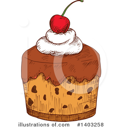 Royalty-Free (RF) Cupcake Clipart Illustration by Vector Tradition SM - Stock Sample #1403258