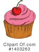 Cupcake Clipart #1403263 by Vector Tradition SM
