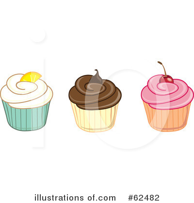 Royalty-Free (RF) Cupcake Clipart Illustration by Pams Clipart - Stock Sample #62482