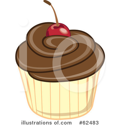 Royalty-Free (RF) Cupcake Clipart Illustration by Pams Clipart - Stock Sample #62483