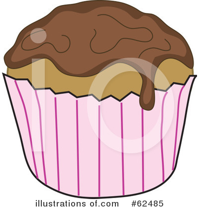 Royalty-Free (RF) Cupcake Clipart Illustration by Pams Clipart - Stock Sample #62485
