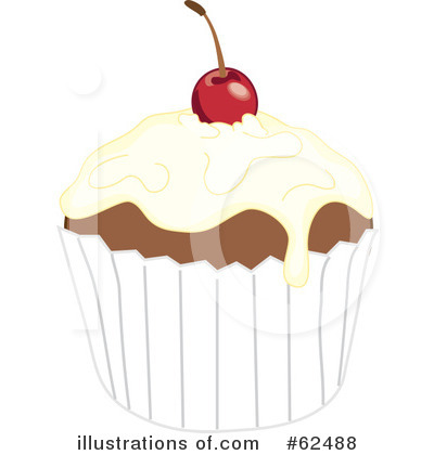Royalty-Free (RF) Cupcake Clipart Illustration by Pams Clipart - Stock Sample #62488