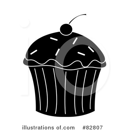Royalty-Free (RF) Cupcake Clipart Illustration by Pams Clipart - Stock Sample #82807