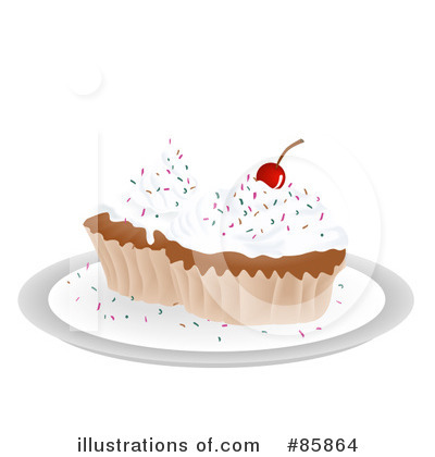 Royalty-Free (RF) Cupcake Clipart Illustration by BNP Design Studio - Stock Sample #85864