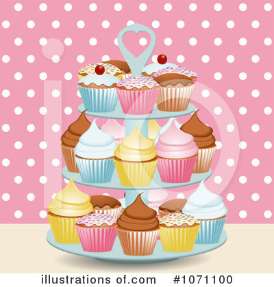 Royalty-Free (RF) Cupcakes Clipart Illustration by elaineitalia - Stock Sample #1071100