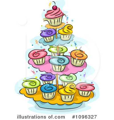 Royalty-Free (RF) Cupcakes Clipart Illustration by BNP Design Studio - Stock Sample #1096327