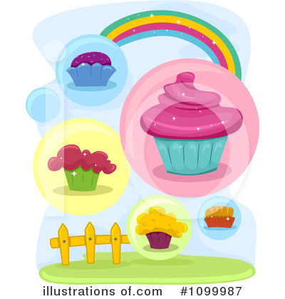 Royalty-Free (RF) Cupcakes Clipart Illustration by BNP Design Studio - Stock Sample #1099987