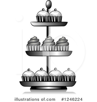 Royalty-Free (RF) Cupcakes Clipart Illustration by BNP Design Studio - Stock Sample #1246224