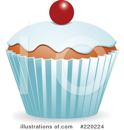 Royalty-Free (RF) Cupcakes Clipart Illustration by elaineitalia - Stock Sample #220224