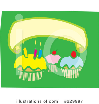 Royalty-Free (RF) Cupcakes Clipart Illustration by xunantunich - Stock Sample #229997