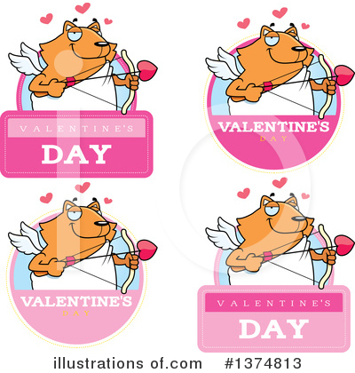 Royalty-Free (RF) Cupid Cat Clipart Illustration by Cory Thoman - Stock Sample #1374813