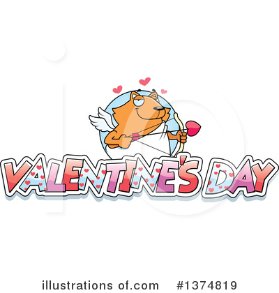 Royalty-Free (RF) Cupid Cat Clipart Illustration by Cory Thoman - Stock Sample #1374819