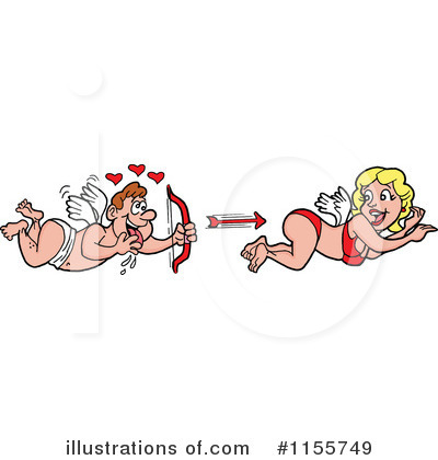 Royalty-Free (RF) Cupid Clipart Illustration by LaffToon - Stock Sample #1155749