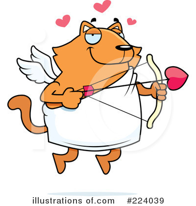 Cupid Cat Clipart #224039 by Cory Thoman