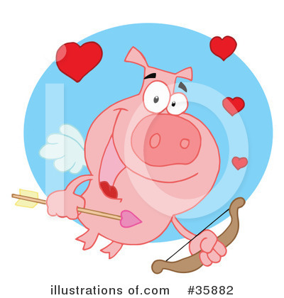 Royalty-Free (RF) Cupid Clipart Illustration by Hit Toon - Stock Sample #35882