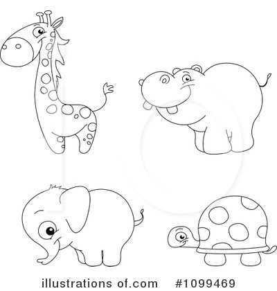 Royalty-Free (RF) Cute Animals Clipart Illustration by yayayoyo - Stock Sample #1099469