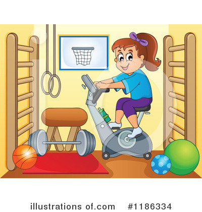 Royalty-Free (RF) Cycling Clipart Illustration by visekart - Stock Sample #1186334