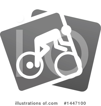 Cyclist Clipart #1447100 by Vector Tradition SM