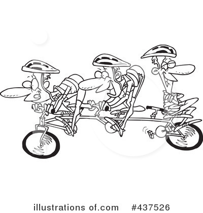 Tandem Bicycle Clipart #437526 by toonaday