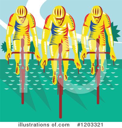 Royalty-Free (RF) Cyclist Clipart Illustration by patrimonio - Stock Sample #1203321