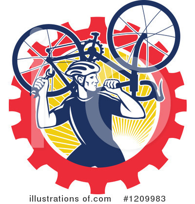 Royalty-Free (RF) Cyclist Clipart Illustration by patrimonio - Stock Sample #1209983