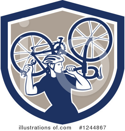 Royalty-Free (RF) Cyclist Clipart Illustration by patrimonio - Stock Sample #1244867