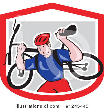 Royalty-Free (RF) Cyclist Clipart Illustration by patrimonio - Stock Sample #1245445
