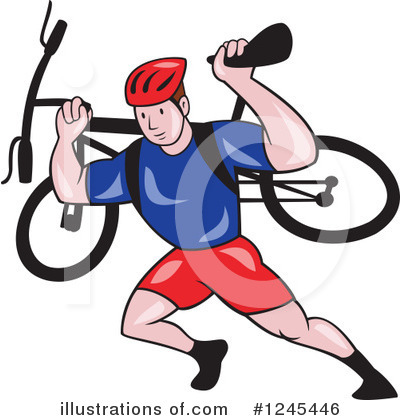 Cyclist Clipart #1245446 by patrimonio