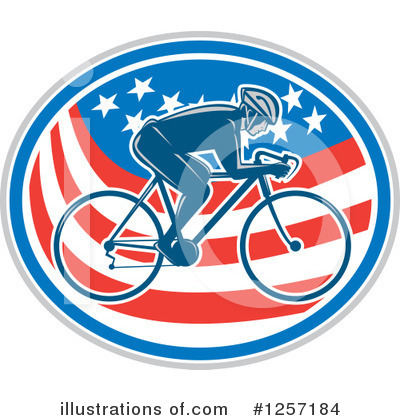 Royalty-Free (RF) Cyclist Clipart Illustration by patrimonio - Stock Sample #1257184