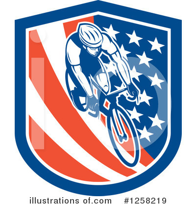 Royalty-Free (RF) Cyclist Clipart Illustration by patrimonio - Stock Sample #1258219
