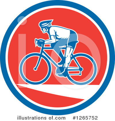 Royalty-Free (RF) Cyclist Clipart Illustration by patrimonio - Stock Sample #1265752