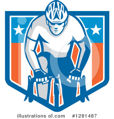 Royalty-Free (RF) Cyclist Clipart Illustration by patrimonio - Stock Sample #1281487