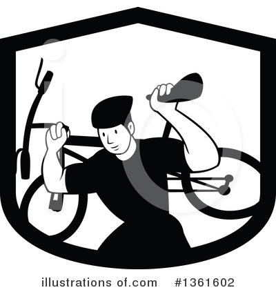 Royalty-Free (RF) Cyclist Clipart Illustration by patrimonio - Stock Sample #1361602