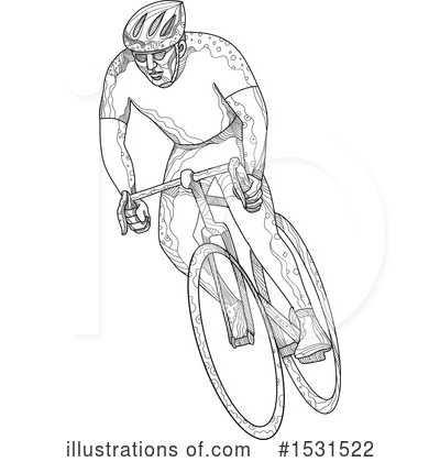 Royalty-Free (RF) Cyclist Clipart Illustration by patrimonio - Stock Sample #1531522