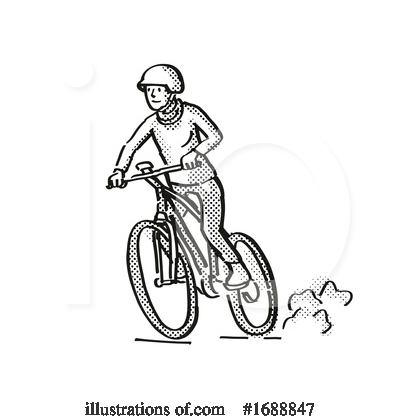 Royalty-Free (RF) Cyclist Clipart Illustration by patrimonio - Stock Sample #1688847