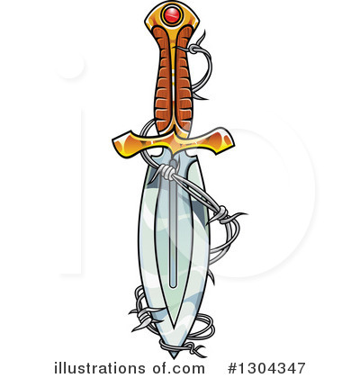 Royalty-Free (RF) Dagger Clipart Illustration by Vector Tradition SM - Stock Sample #1304347