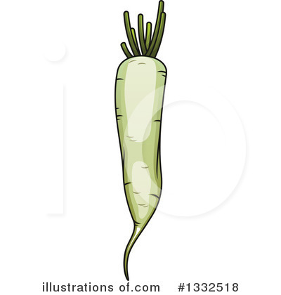 Daikon Clipart #1332518 by Vector Tradition SM