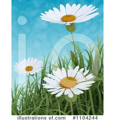 Royalty-Free (RF) Daisies Clipart Illustration by KJ Pargeter - Stock Sample #1104244
