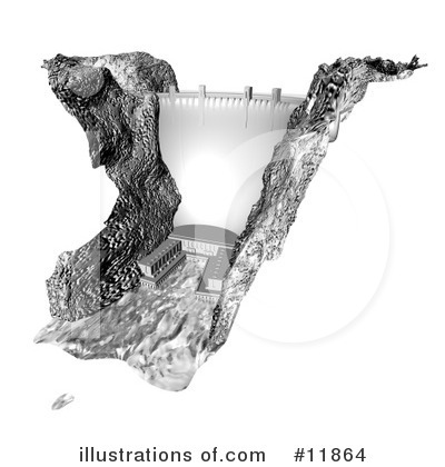 Royalty-Free (RF) Dam Clipart Illustration by AtStockIllustration - Stock Sample #11864
