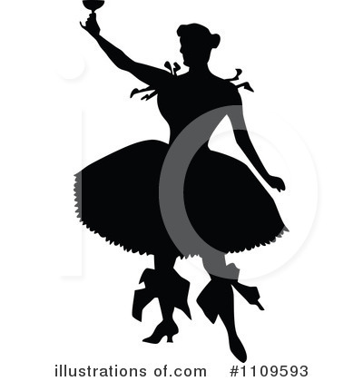 Royalty-Free (RF) Dancer Clipart Illustration by Prawny Vintage - Stock Sample #1109593