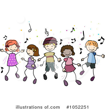 Royalty-Free (RF) Dancing Clipart Illustration by BNP Design Studio - Stock Sample #1052251