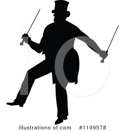 Royalty-Free (RF) Dancing Clipart Illustration by Prawny Vintage - Stock Sample #1109578
