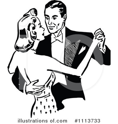 Royalty-Free (RF) Dancing Clipart Illustration by Prawny Vintage - Stock Sample #1113733