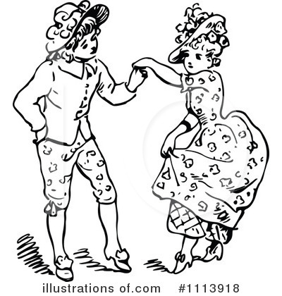 Royalty-Free (RF) Dancing Clipart Illustration by Prawny Vintage - Stock Sample #1113918