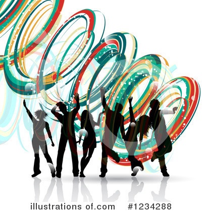 Royalty-Free (RF) Dancing Clipart Illustration by KJ Pargeter - Stock Sample #1234288