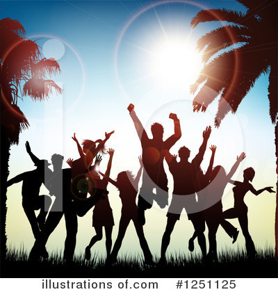 Beach Party Clipart #1251125 by KJ Pargeter