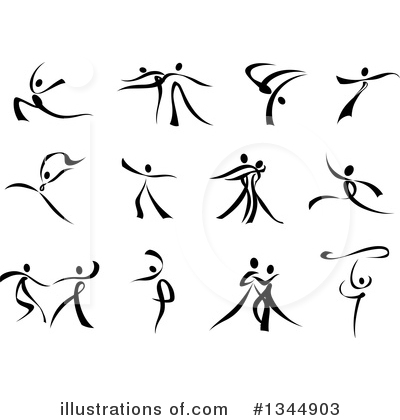 Royalty-Free (RF) Dancing Clipart Illustration by Vector Tradition SM - Stock Sample #1344903