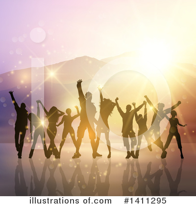 Royalty-Free (RF) Dancing Clipart Illustration by KJ Pargeter - Stock Sample #1411295
