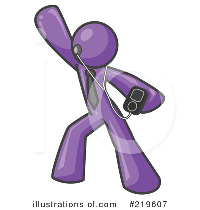Purple Man Clipart #219607 by Leo Blanchette